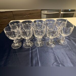 Set Of 10 NWOB Villeroy & Boch Bernadotte Claret Wine Glasses Perfect Condition